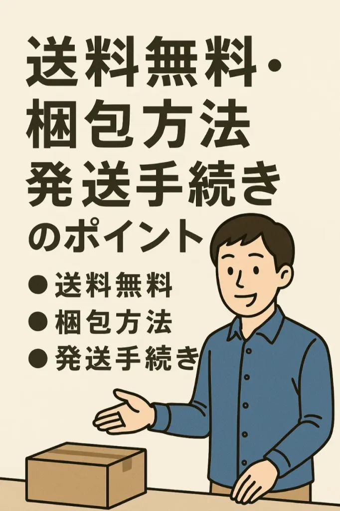 送料無料・梱包方法・発送手続き