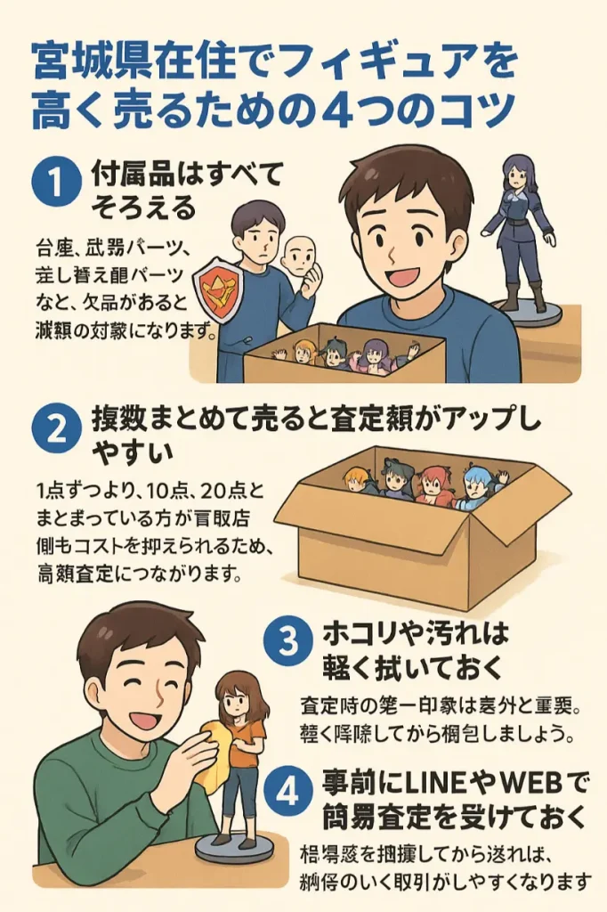 宮城県でフィギュアを高く売るための４つのコツ
