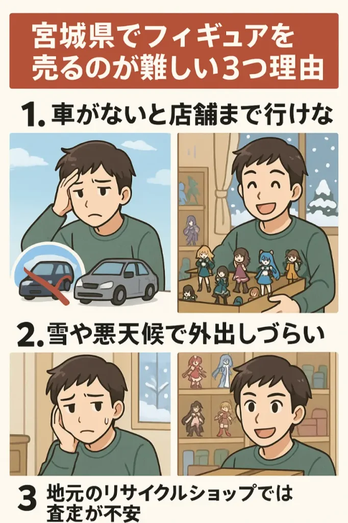 宮城県でフィギュアを売るのが難しい理由